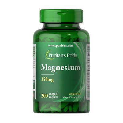 Мінерали Магній Puritan's Pride Magnesium 250 мг 200 таблеток 110098 фото