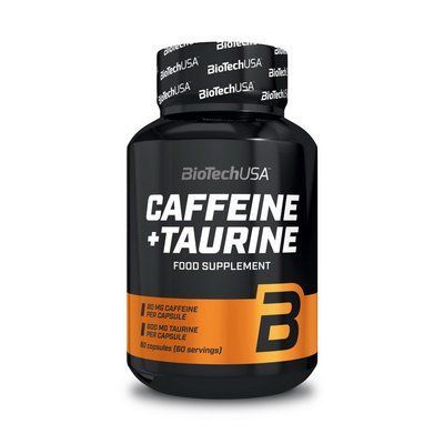 Кофеин та таурин BioTech Caffeine + Taurine 60 caps 110392 фото