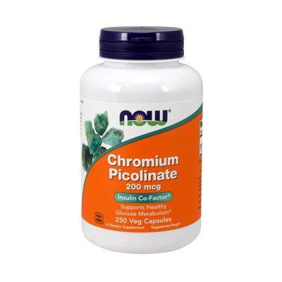 Мінерали NOW Chromium Picolinate 200 mcg 250 caps 110108 фото