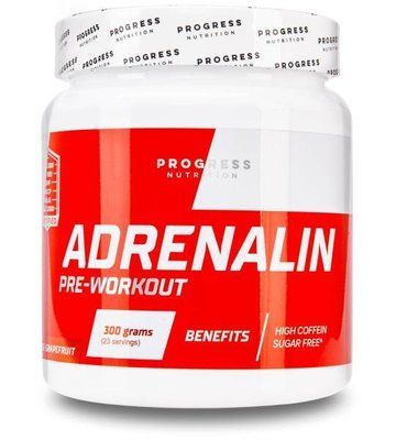 Предтренировочный комплекс Progress Nutrition Adrenaline 300 грамм Вкус Грейпфрут 110374 фото