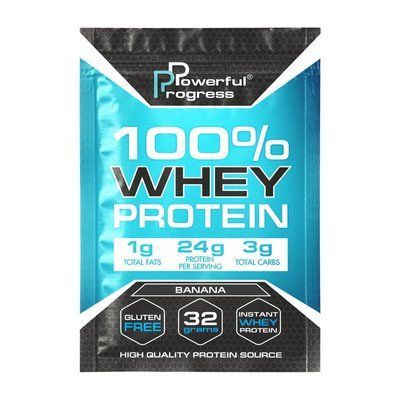 Концентрат сывороточного протеина Powerful Progress 100% Whey Protein 32 грамм, Капучино 110170 фото