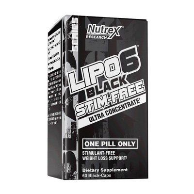 Жиросжигатель Nutrex Lipo-6 Black UC Stim-Free 60 капсул 110345 фото