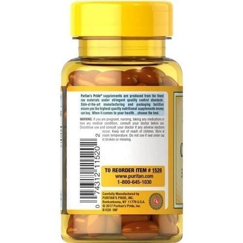 Витамин A Puritan's Pride Beta-Carotene 10.000 IU 100 Softgels 110023 фото