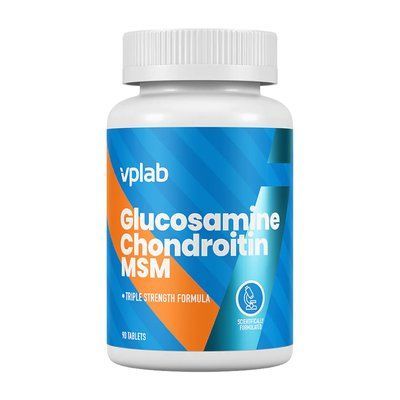 Для суглобів та зв'язок VP Lab Glucosamine & Chondroitin MSM 90 tabs	 107684 фото
