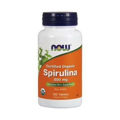 Спіруліна NOW Foods Spirulina 500 mg 100 Tabs  110136 фото