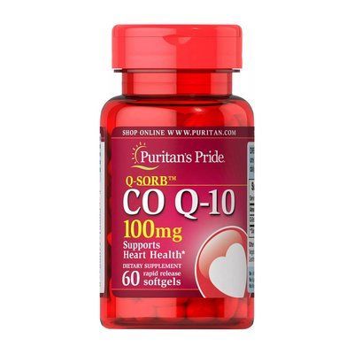 Антиоксидант для поддержки сердечно-сосудистой системы Puritan's Pride CO Q10 100 mg, 60 капсул  110146 фото